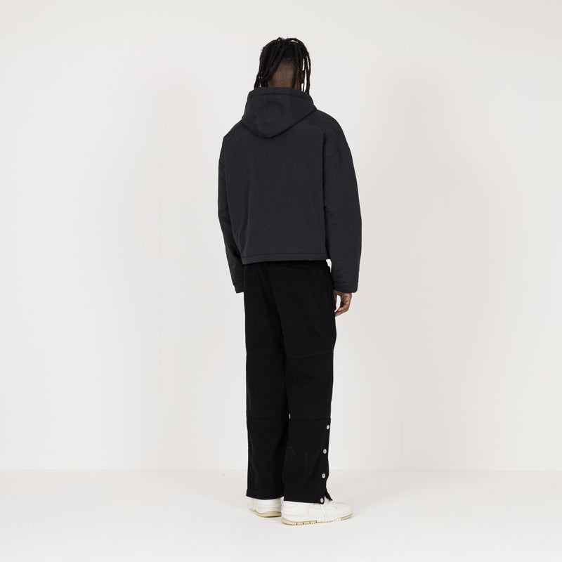 Padded Hooded Jacket - Black - Destructive