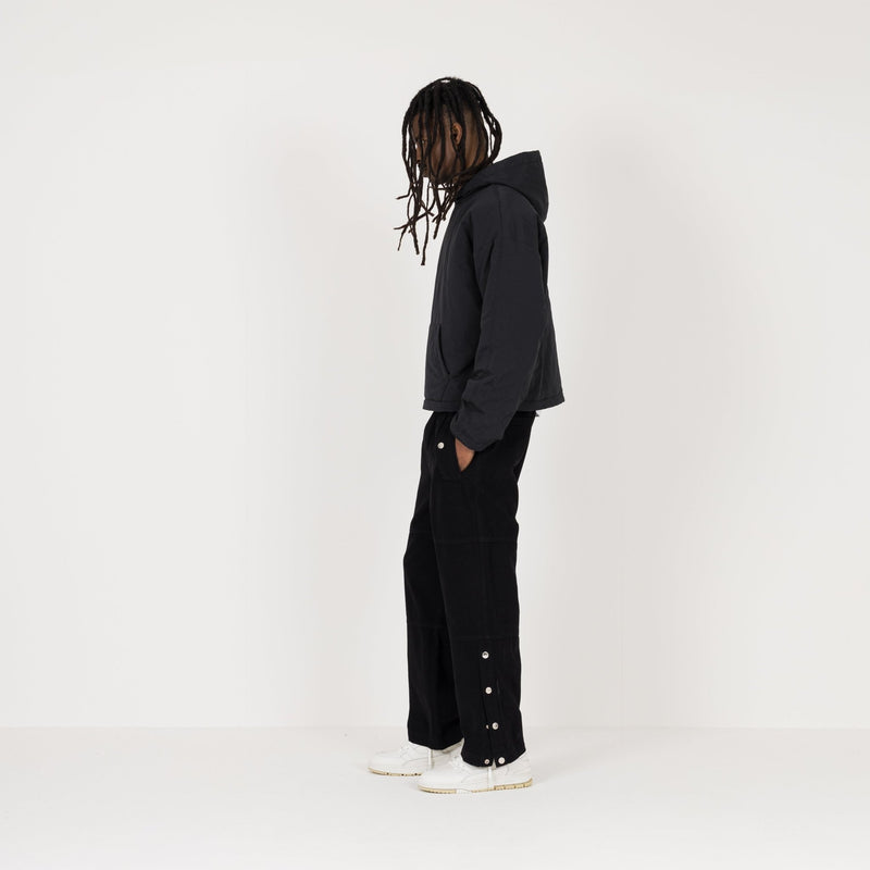 Padded Hooded Jacket - Black - Destructive