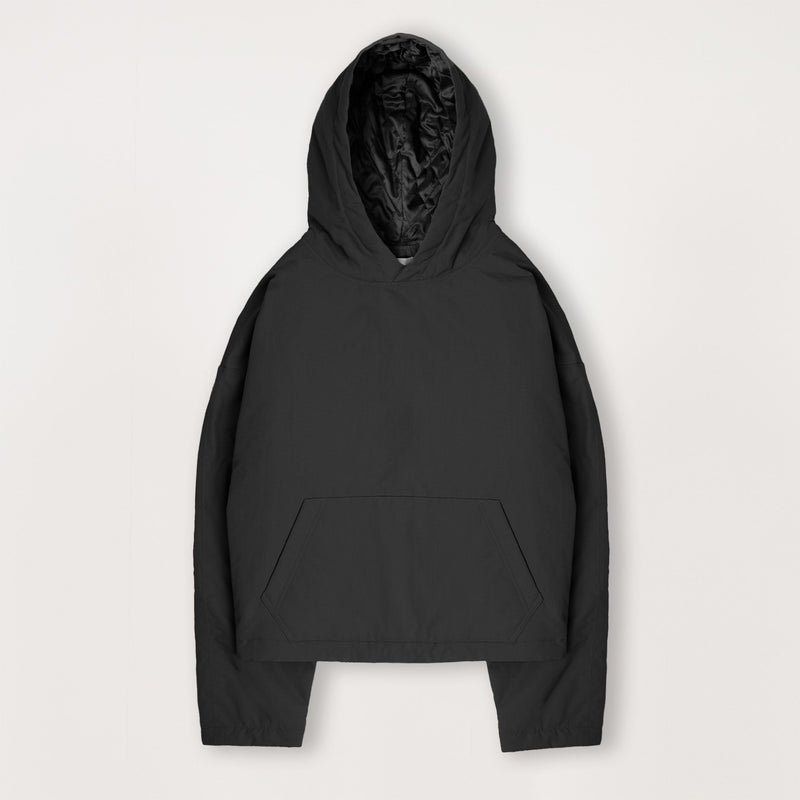 Padded Hooded Jacket - Black - Destructive