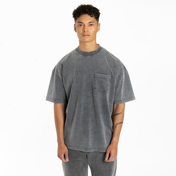 Pocket T-Shirt - Vintage Grey - Destructive