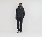 Cropped Zip Hoodie - Vintage Black