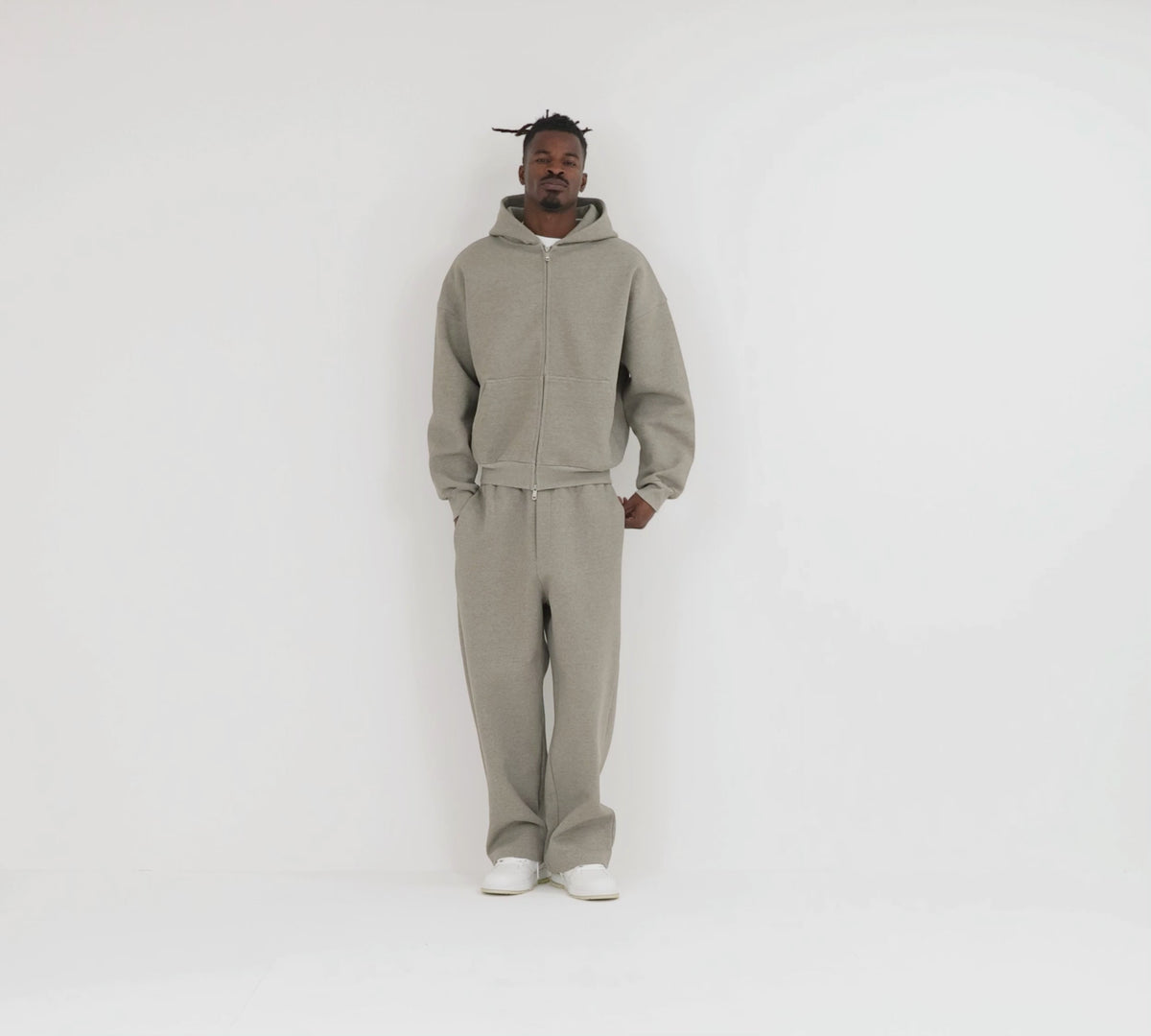 Sculpt Zip Hoodie - Clay Marl – Destructive