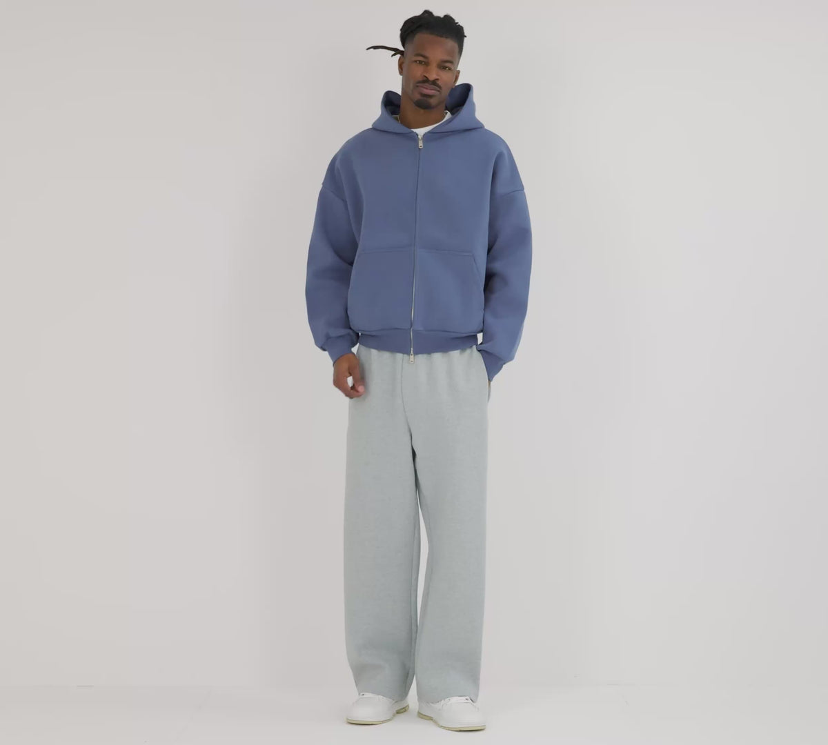 Sculpt Zip Hoodie - Haze Blue – Destructive