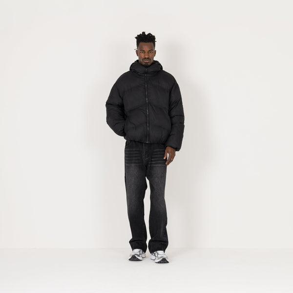 Puffer Jacket - Black - Destructive