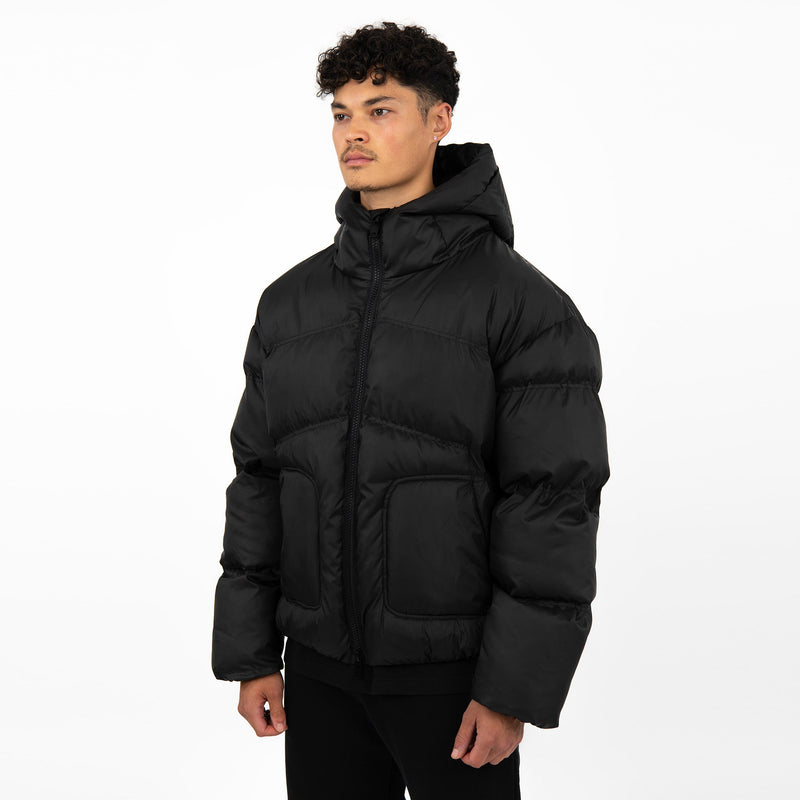 Puffer Jacket - Black - Destructive