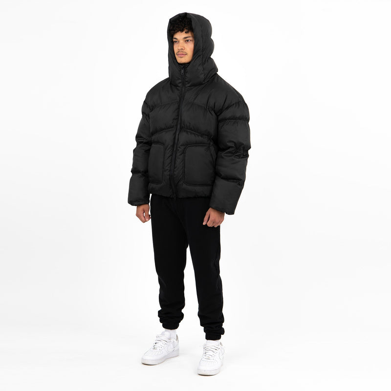 Puffer Jacket - Black - Destructive