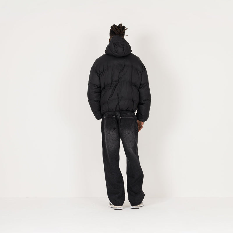 Puffer Jacket - Black - Destructive