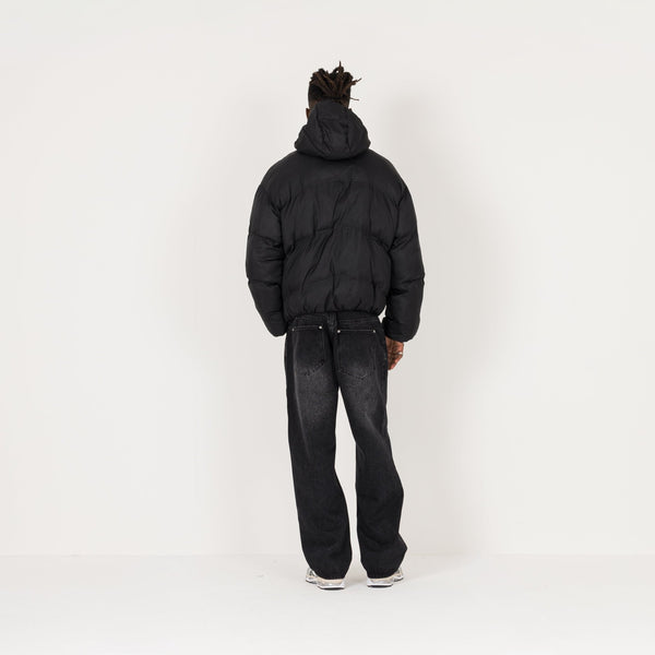 Puffer Jacket - Black - Destructive