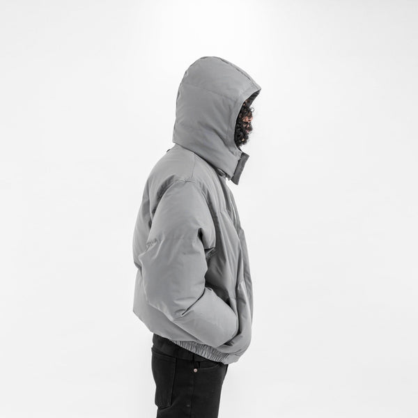 Puffer Jacket - Grey - Destructive