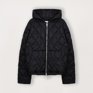 Quilted Zip Jacket - Black - Destructive