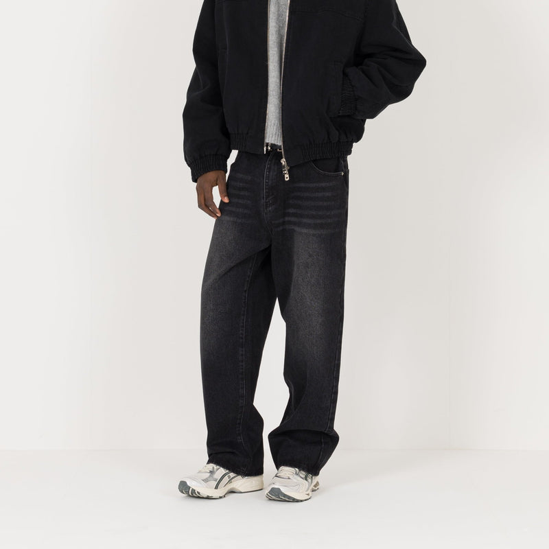 Relaxed Denim - Vintage Black - Destructive