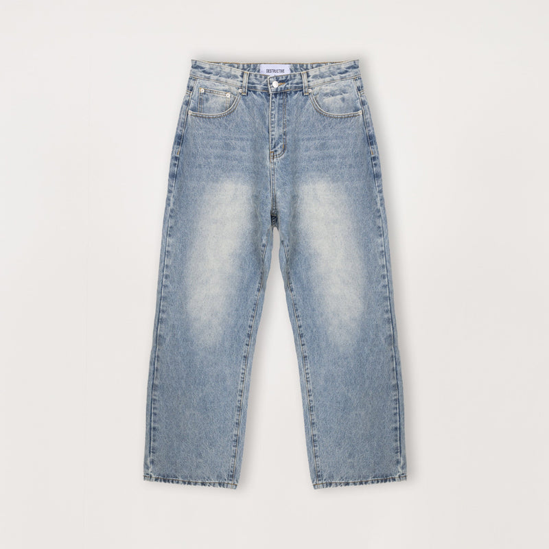 Relaxed Denim - Vintage Indigo - Destructive