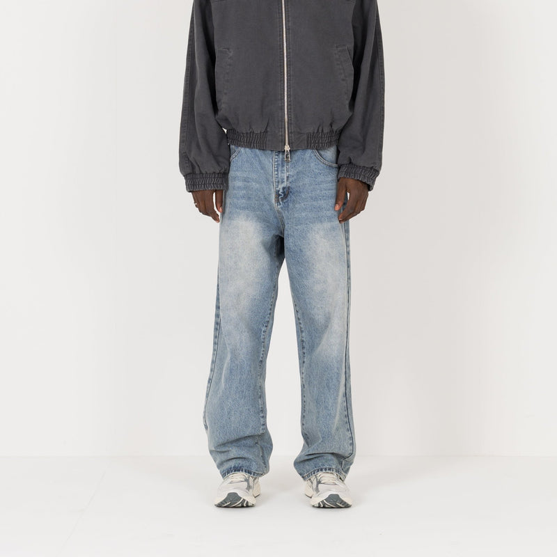 Relaxed Denim - Vintage Indigo - Destructive