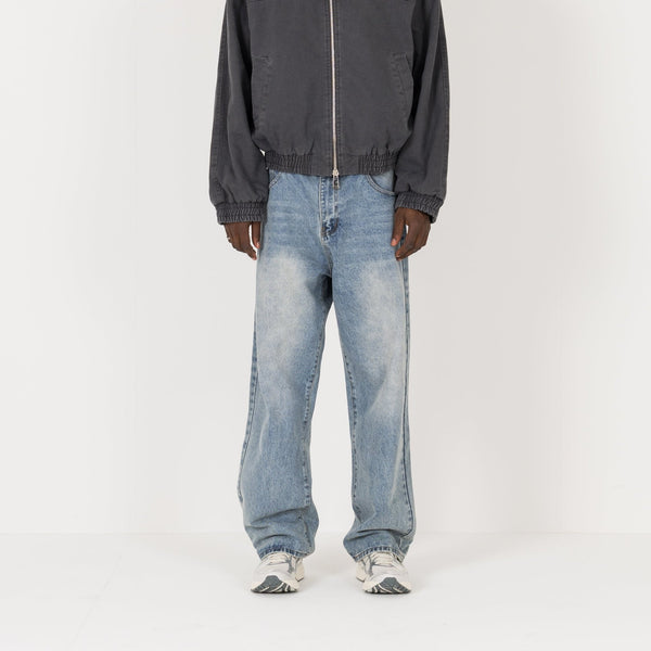 Relaxed Denim - Vintage Indigo - Destructive