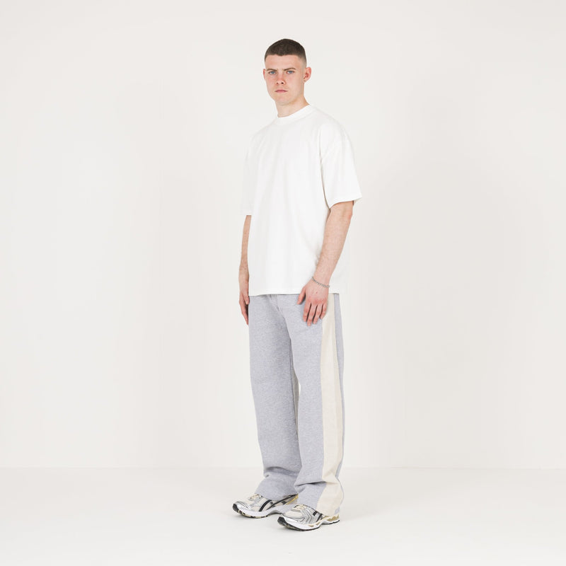 Reverse Panel Sweatpant - Light Marl Grey - Destructive
