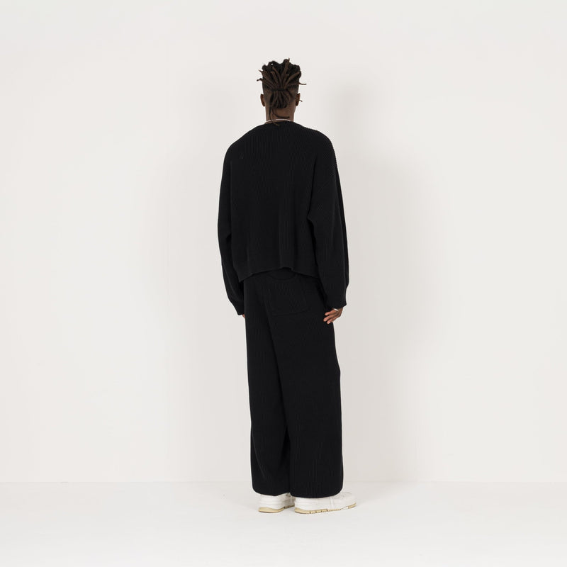 Ribbed Sweatpant - Black - Destructive
