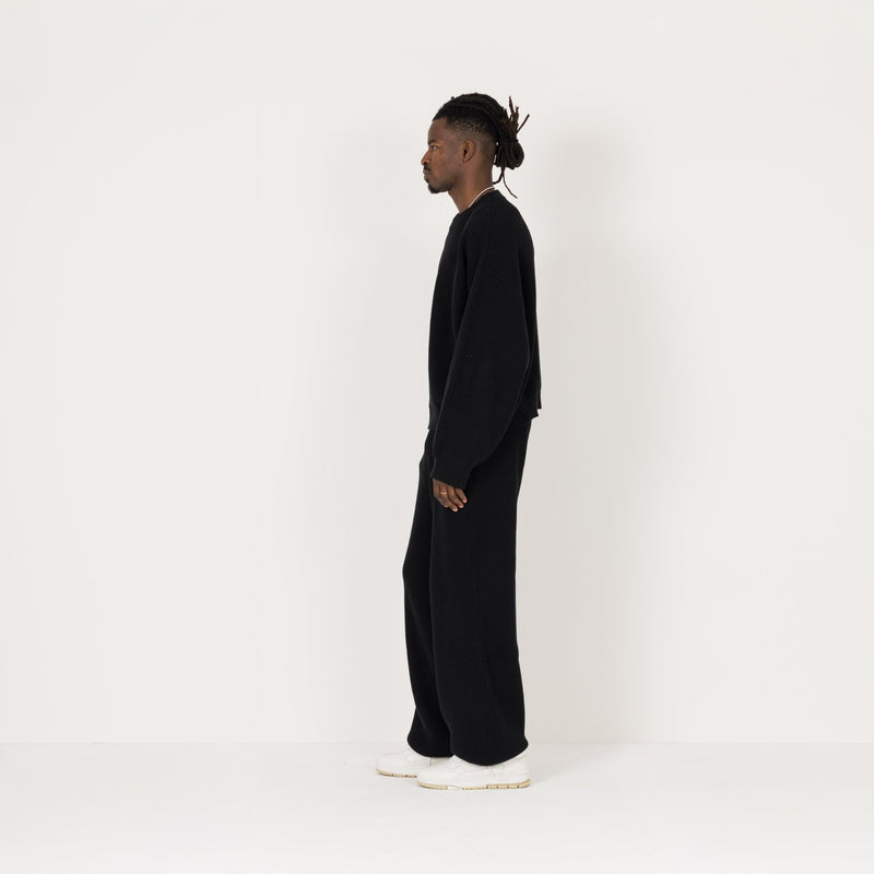 Ribbed Sweatpant - Black - Destructive