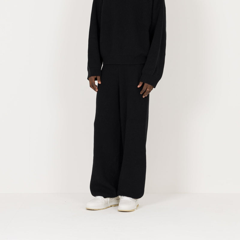 Ribbed Sweatpant - Black - Destructive