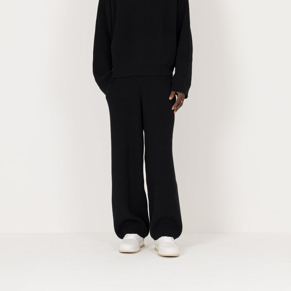 Ribbed Sweatpant - Black - Destructive