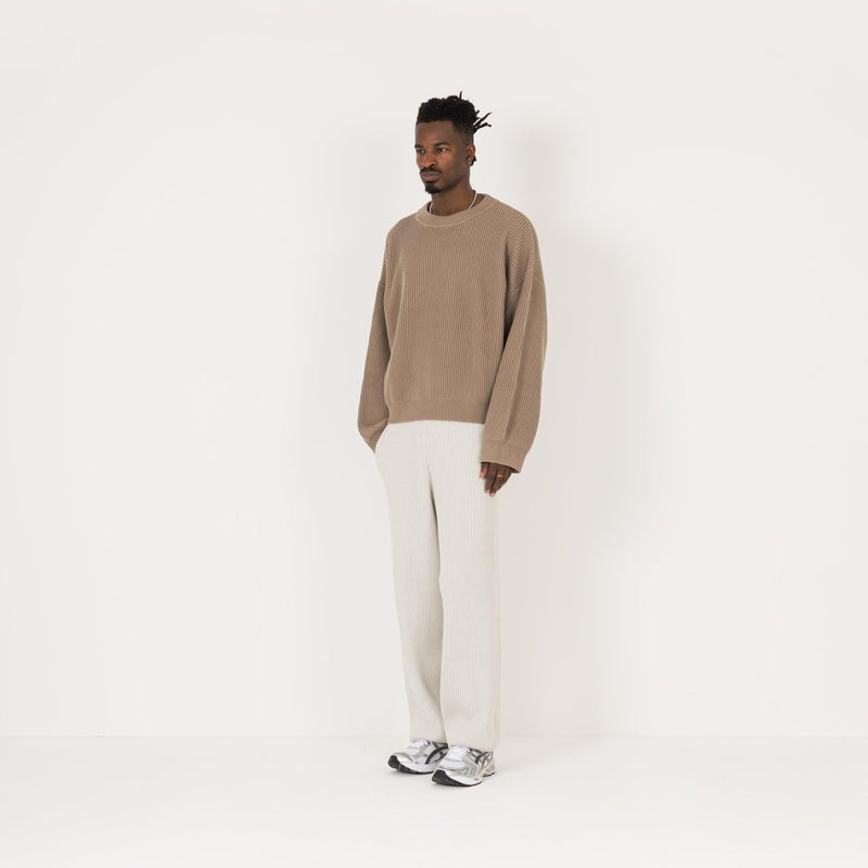 Ribbed Sweatpant - Oat - Destructive