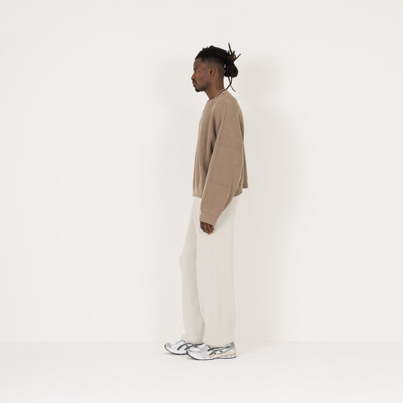 Ribbed Sweatpant - Oat - Destructive