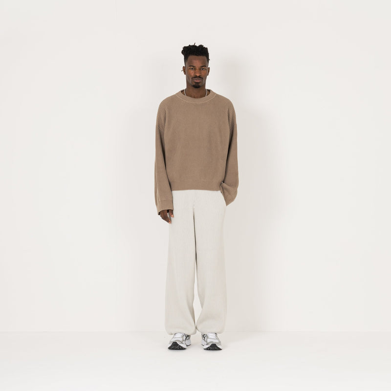 Ribbed Sweatpant - Oat - Destructive