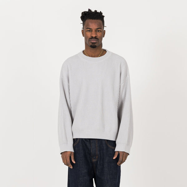 Ribbed Sweatshirt - Nimbus Grey - Destructive