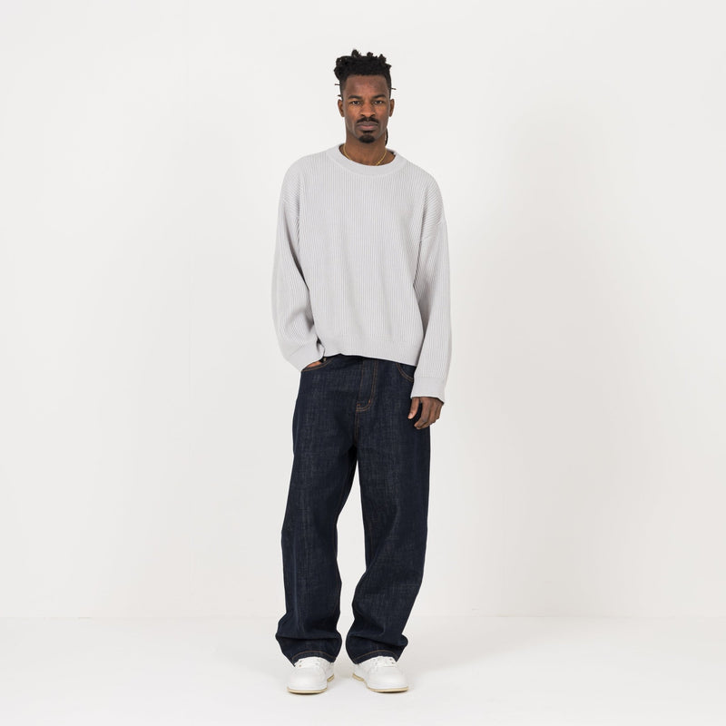 Ribbed Sweatshirt - Nimbus Grey - Destructive