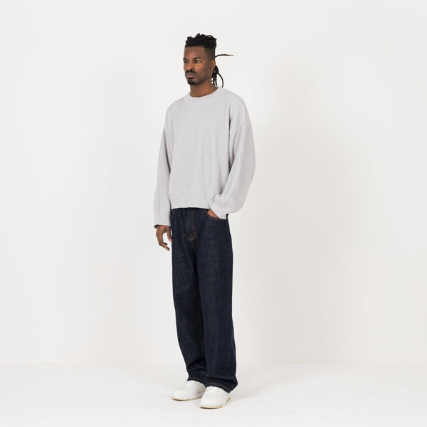 Ribbed Sweatshirt - Nimbus Grey - Destructive