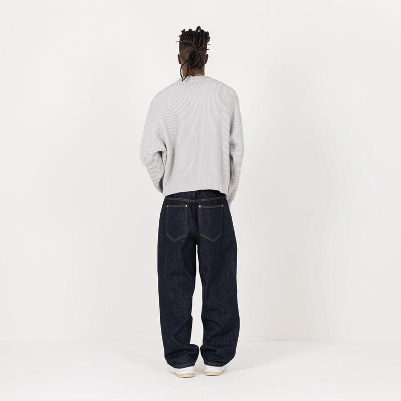 Ribbed Sweatshirt - Nimbus Grey - Destructive