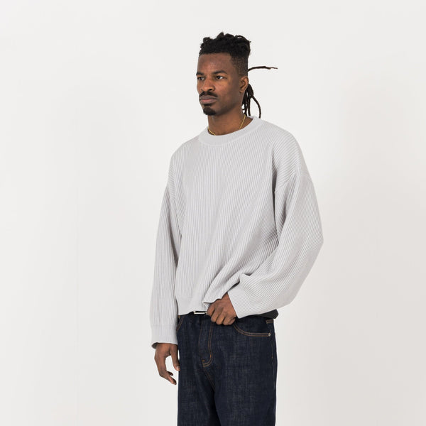 Ribbed Sweatshirt - Nimbus Grey - Destructive
