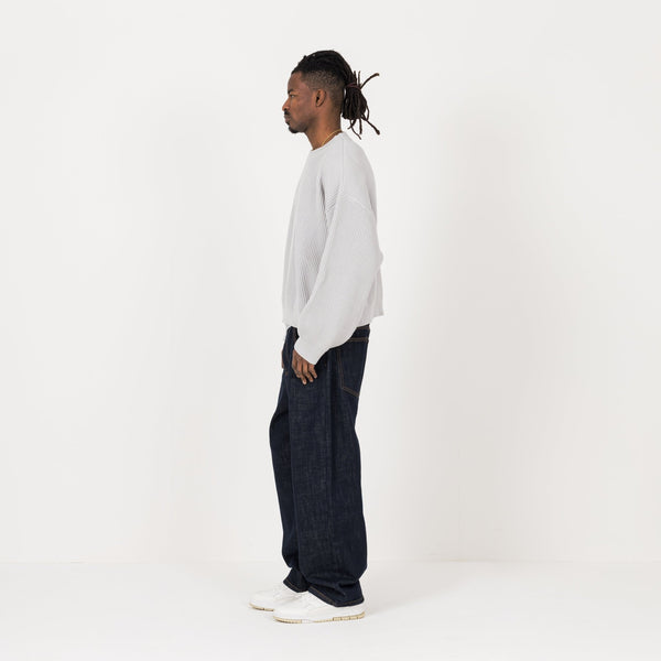 Ribbed Sweatshirt - Nimbus Grey - Destructive