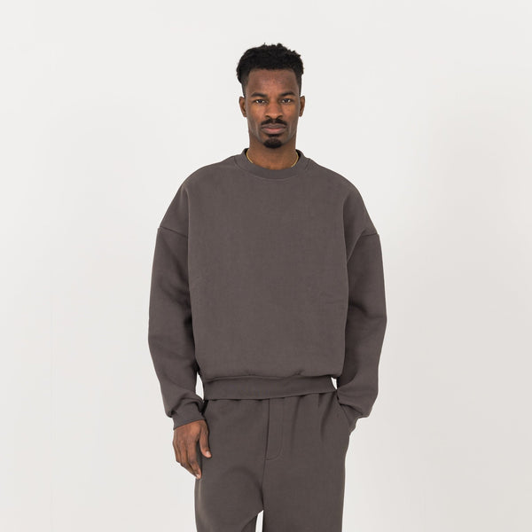 Sculpt Sweatshirt - Moor Brown - Destructive