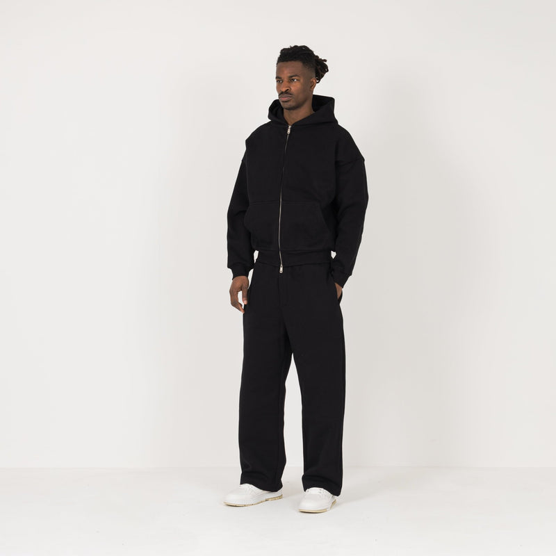 Sculpt Zip Hoodie - Carbon Black - Destructive