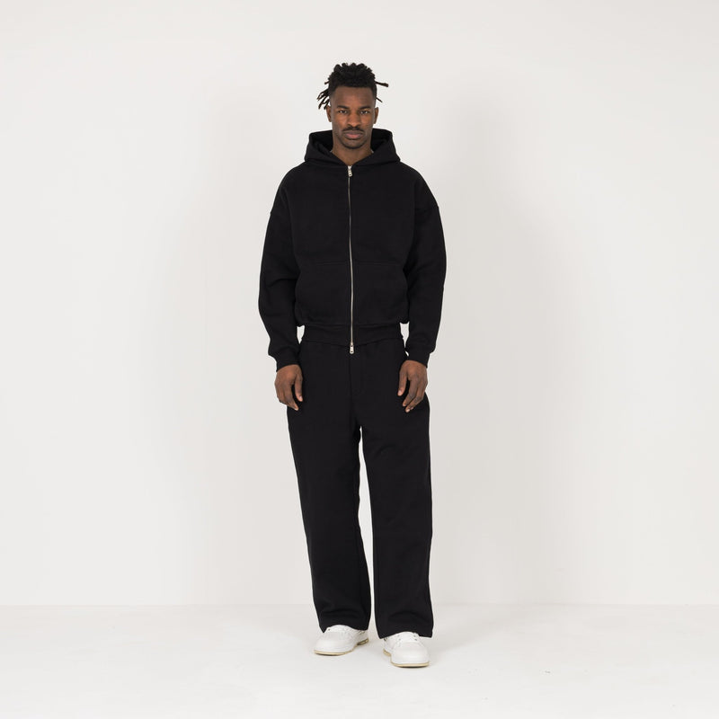 Sculpt Zip Hoodie - Carbon Black - Destructive
