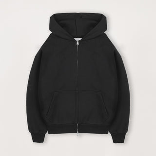 Sculpt Zip Hoodie - Carbon Black - Destructive