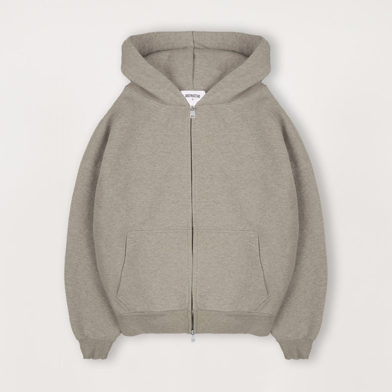 Sculpt Zip Hoodie - Clay Marl - Destructive