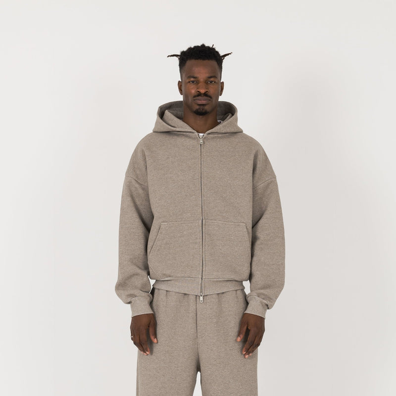 Sculpt Zip Hoodie - Clay Marl - Destructive
