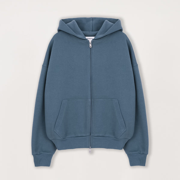 Sculpt Zip Hoodie - Haze Blue - Destructive