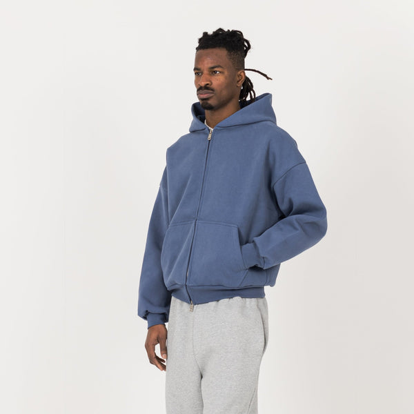 Sculpt Zip Hoodie - Haze Blue - Destructive