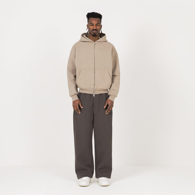 Sculpt Zip Hoodie - Loam Brown - Destructive