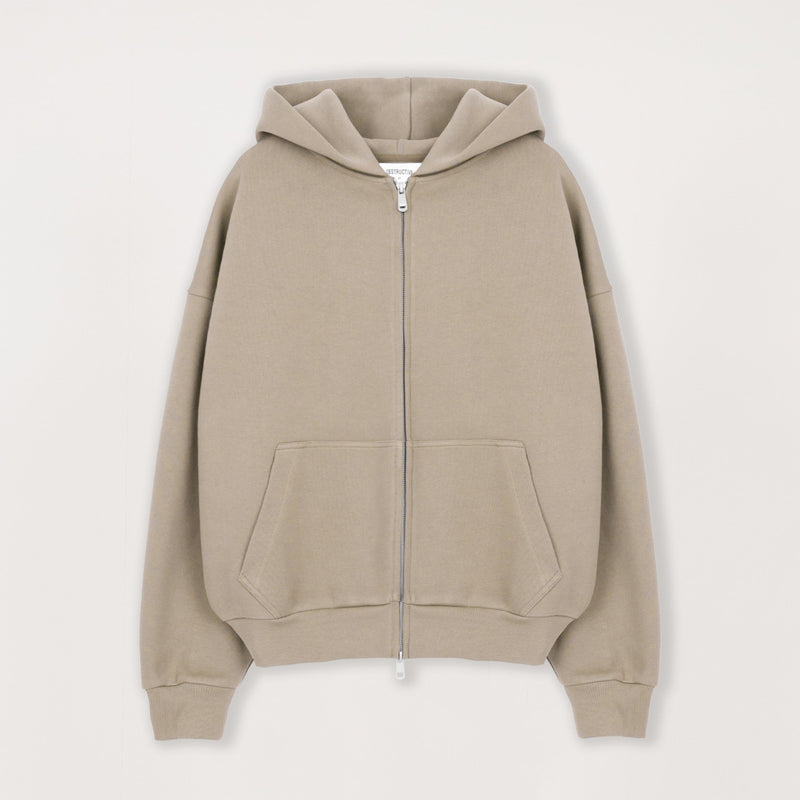 Sculpt Zip Hoodie - Loam Brown - Destructive