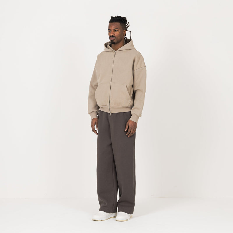 Sculpt Zip Hoodie - Loam Brown - Destructive