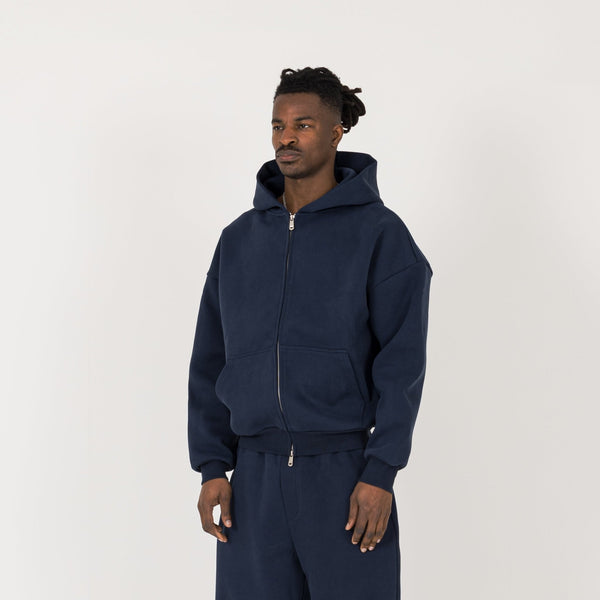 Sculpt Zip Hoodie - Midnight Blue - Destructive