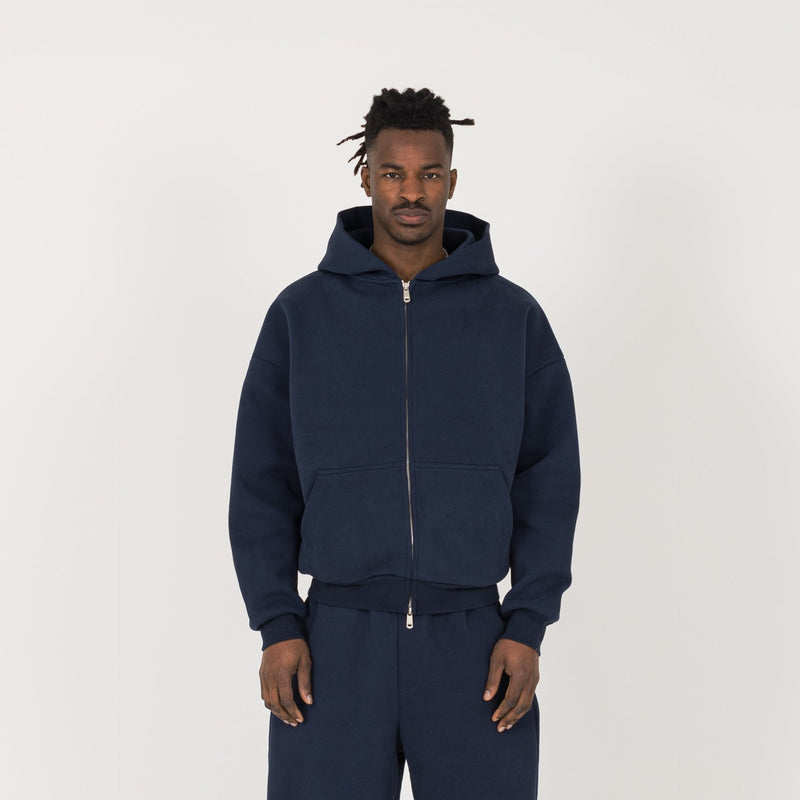 Sculpt Zip Hoodie - Midnight Blue - Destructive