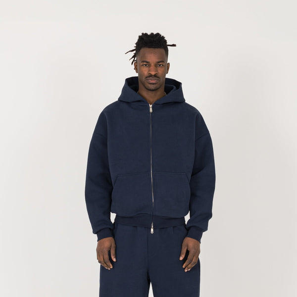 Sculpt Zip Hoodie - Midnight Blue - Destructive