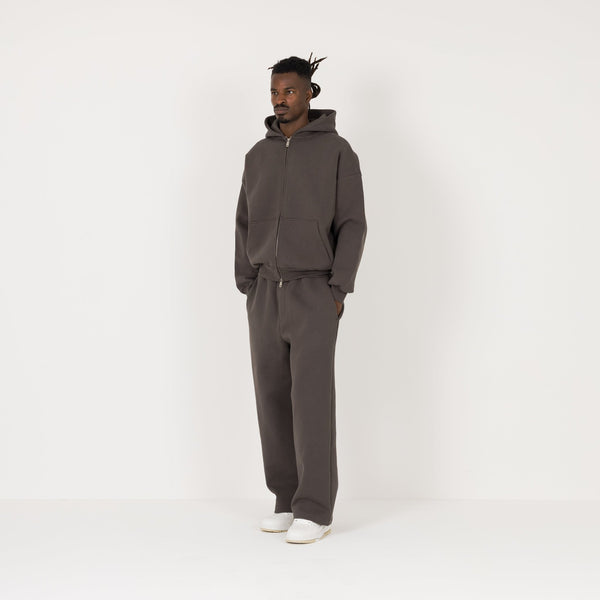 Sculpt Zip Hoodie - Moor Brown - Destructive