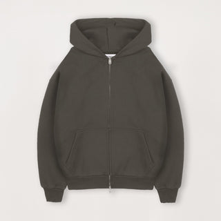 Sculpt Zip Hoodie - Moor Brown - Destructive