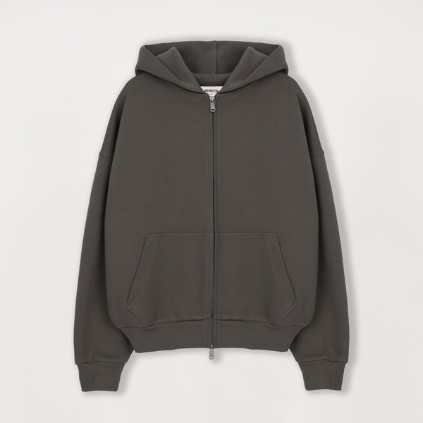 Sculpt Zip Hoodie - Moor Brown - Destructive