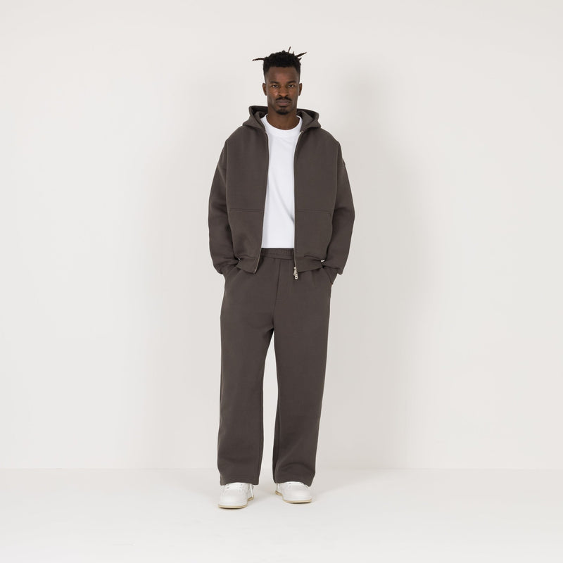 Sculpt Zip Hoodie - Moor Brown - Destructive